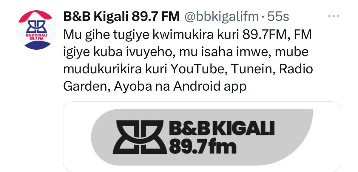 🛑 TURIMUKA UNO MUNSI TUVA KURI 95.3 TUJYA KURI 89.7 FM B&B KIGALI. @bbkigalifm