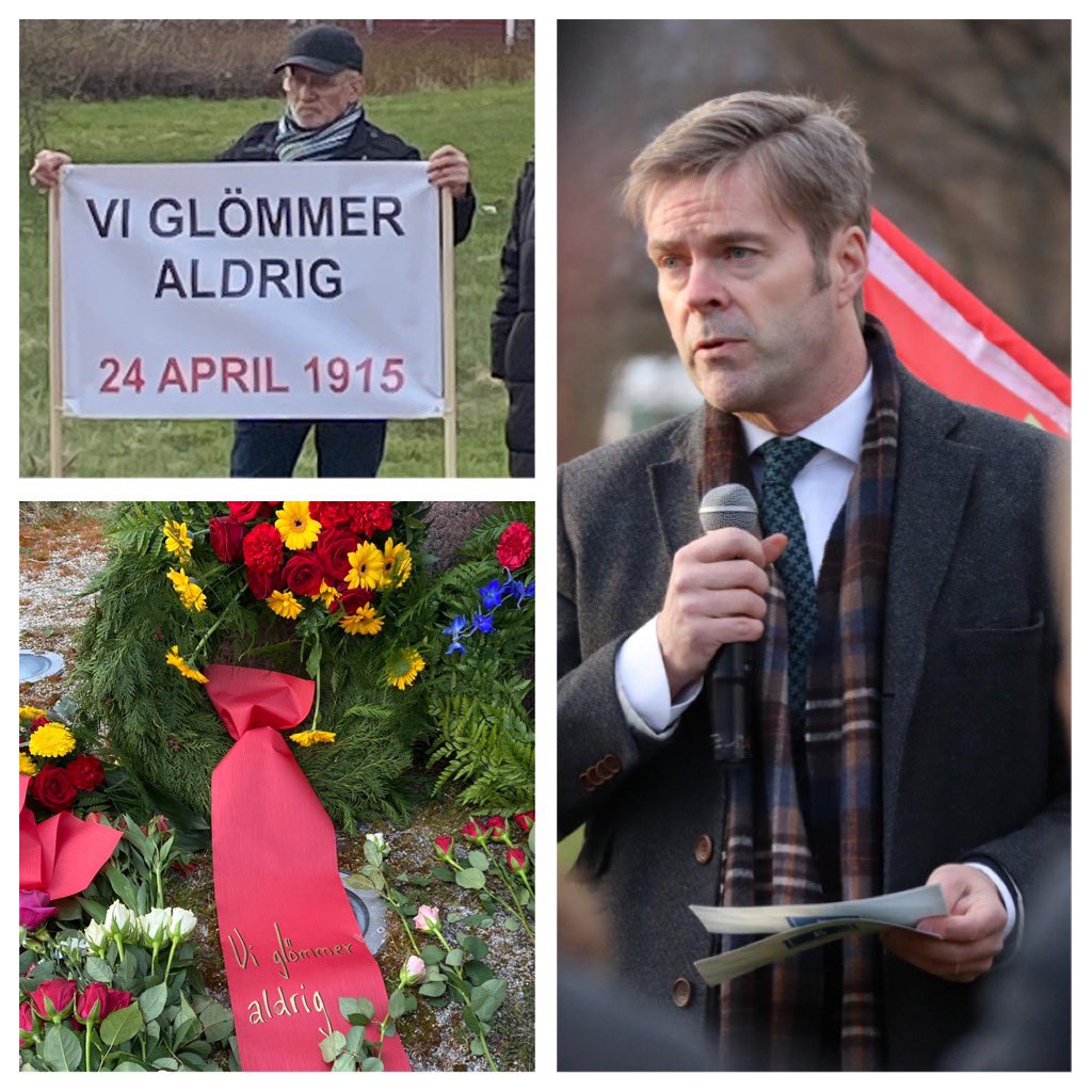 HansEklind's tweet photo. Talade igår vid hågkomsten av Folkmordet 1915 i Örebro. Trots tillkännagivandet från Sveriges riksdag 2010, erkännandet från Europaparlamentet och flera länder saknas ett officiellt beslut från Sveriges regering om att erkänna folkmordet 1915. Det måste denna regering ändra på. https://t.co/Mp0axSZQe6