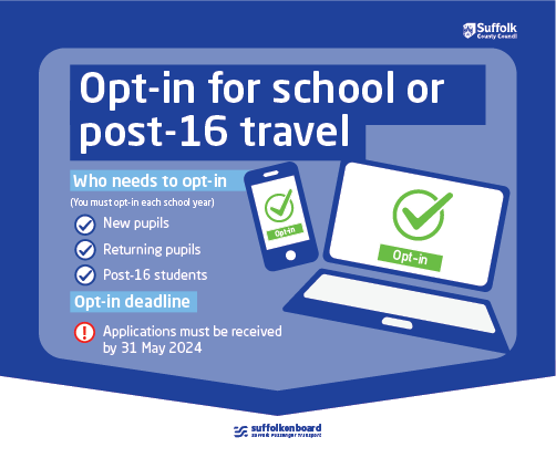 🚍Eligible students - new and returning, school pupils and Post-16 - can now opt-in (apply) for Council-funded school travel in the next school year (2024-2025). ⚠️31 May is the deadline so please apply soon. For details and to apply👉🏽t.ly/xlK76