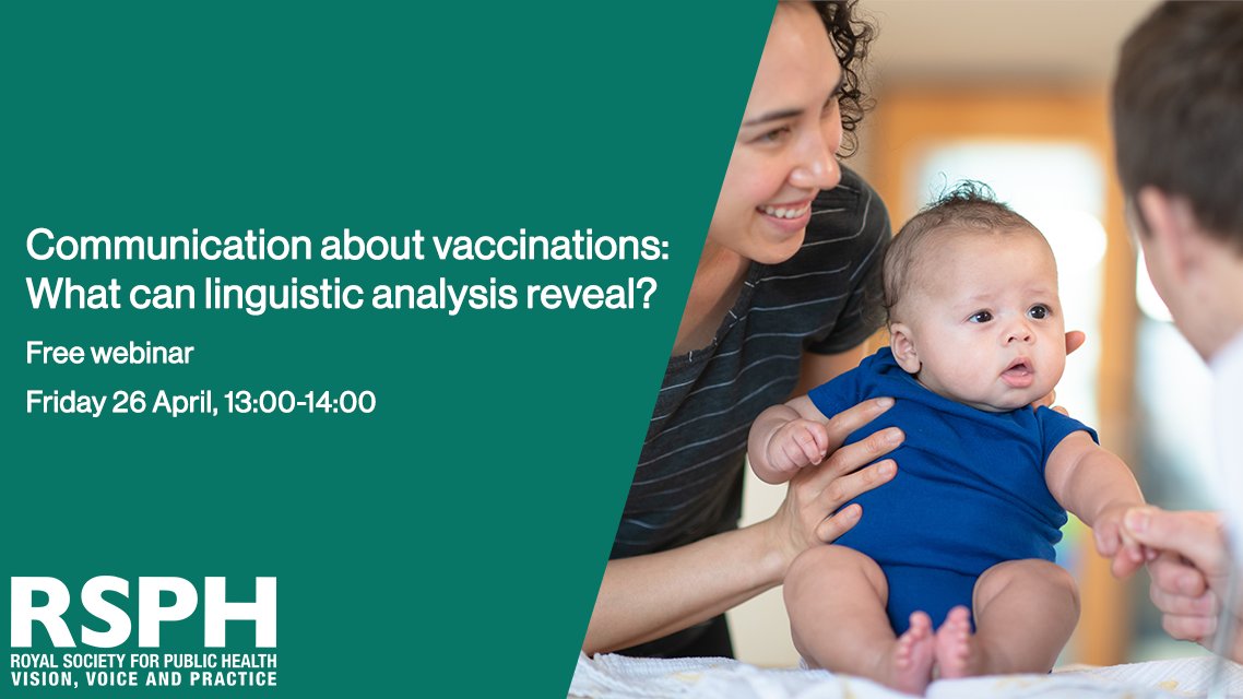 What role do narratives play in vaccination? Does 'Covid shot' come across differently to 'Covid vaccine'? As part of #WorldImmunisationWeek we're hosting this timely webinar with the @LancasterUni 'Questioning Vaccine Discourse' project team. Book now: rsph.org.uk/event/communic…