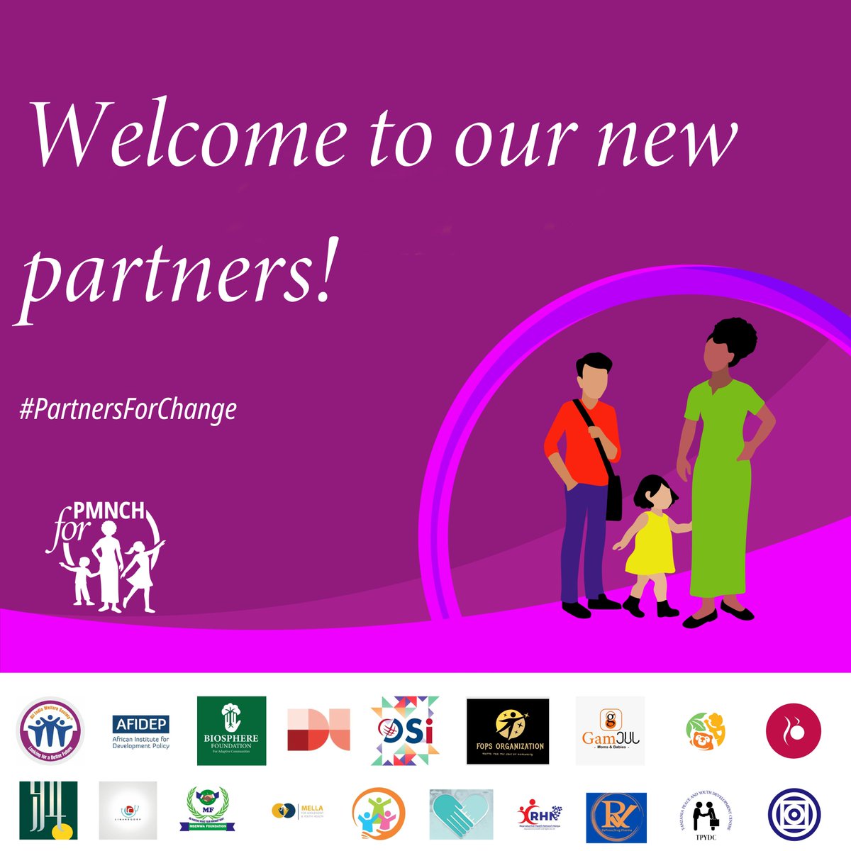 We are proud to welcome our new partners in advancing #MNCH, #SRHR & #AHWB. @Afidep @SocietyAll @BiosphereFound @devinitorg @DSiupdate @Gamjul @Juzoor @MaternityF @ProlightF @rhnkorg #PartnersForChange