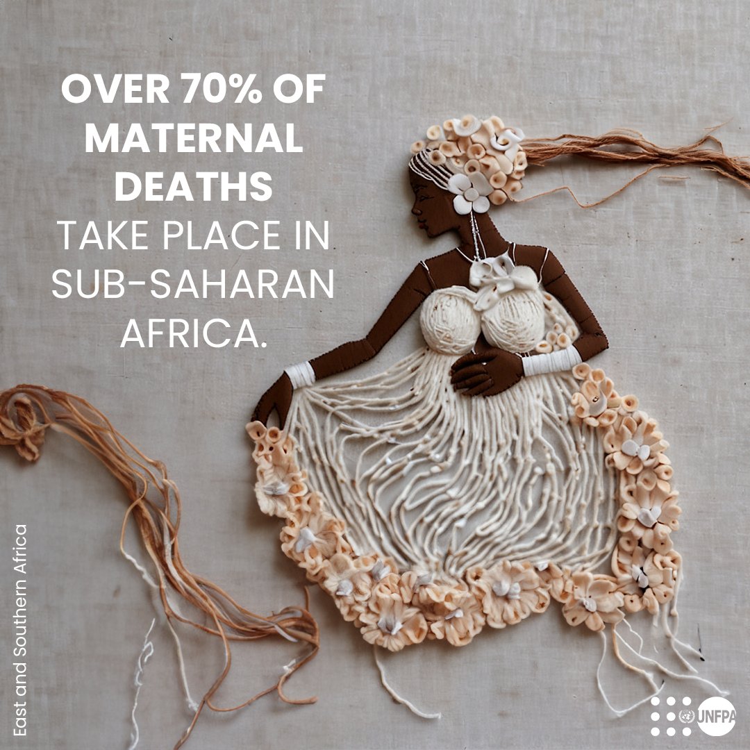 Where a woman gives birth shouldn't determine if she lives or dies🌍. Women in sub-Saharan Africa are 130 times more likely to die from pregnancy complications than women in Europe/North America. 🪡 Follow the #ThreadsOfHope unfpa.org/swp2024