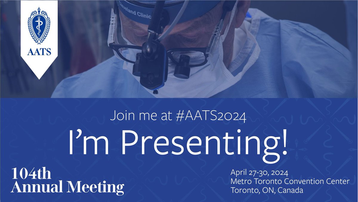 @UPMC_CTSurgery @HviUpmc will be present at #AATS2024 #StructuralHeart🫀Fire🔥Orals - Tech Theater Session I* Date: 4/28/2024 09:18AM @XanderJacquemyn will be revisiting #TAVR #SAVR outcomes with a trial sequential analysis 💥Simultaneous publication in #JTCVS @IbrahimSultanMD