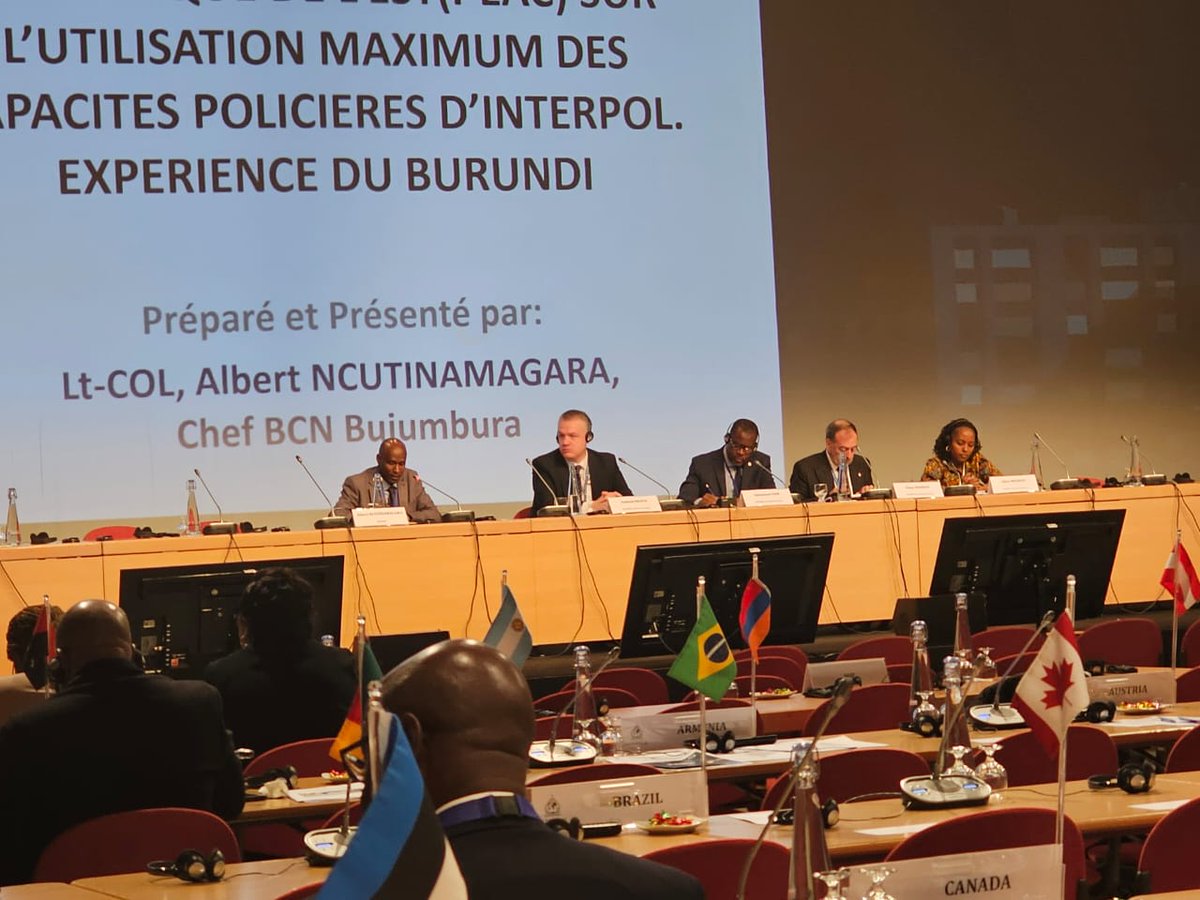 Du 23 au 25/4/2024 se tient à Lyon en France la 19è Conférence annuelle des Chefs BCN sous le Thème: Un front uni contre la ménace de la criminalité transnationale organisée. La @Burundi_Police est présente à cette conférence par le Chef BCN Bujumbura.