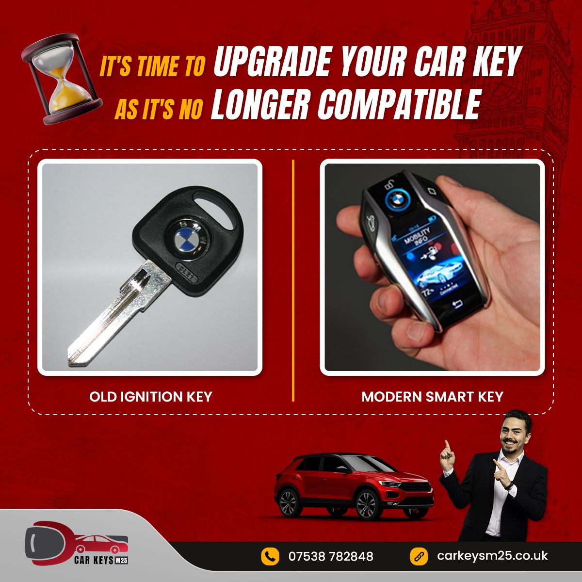 carkeysm25's tweet image. 🚗 Time to bid farewell to your old car key! Upgrade to our sleek, modern keys at Car Keys M25 for a seamless driving experience. Don't miss out—visit us now at carkeysm25.co.uk 🗝 #UpgradeYourRide #CarKeysM25 #KeyUpgrade