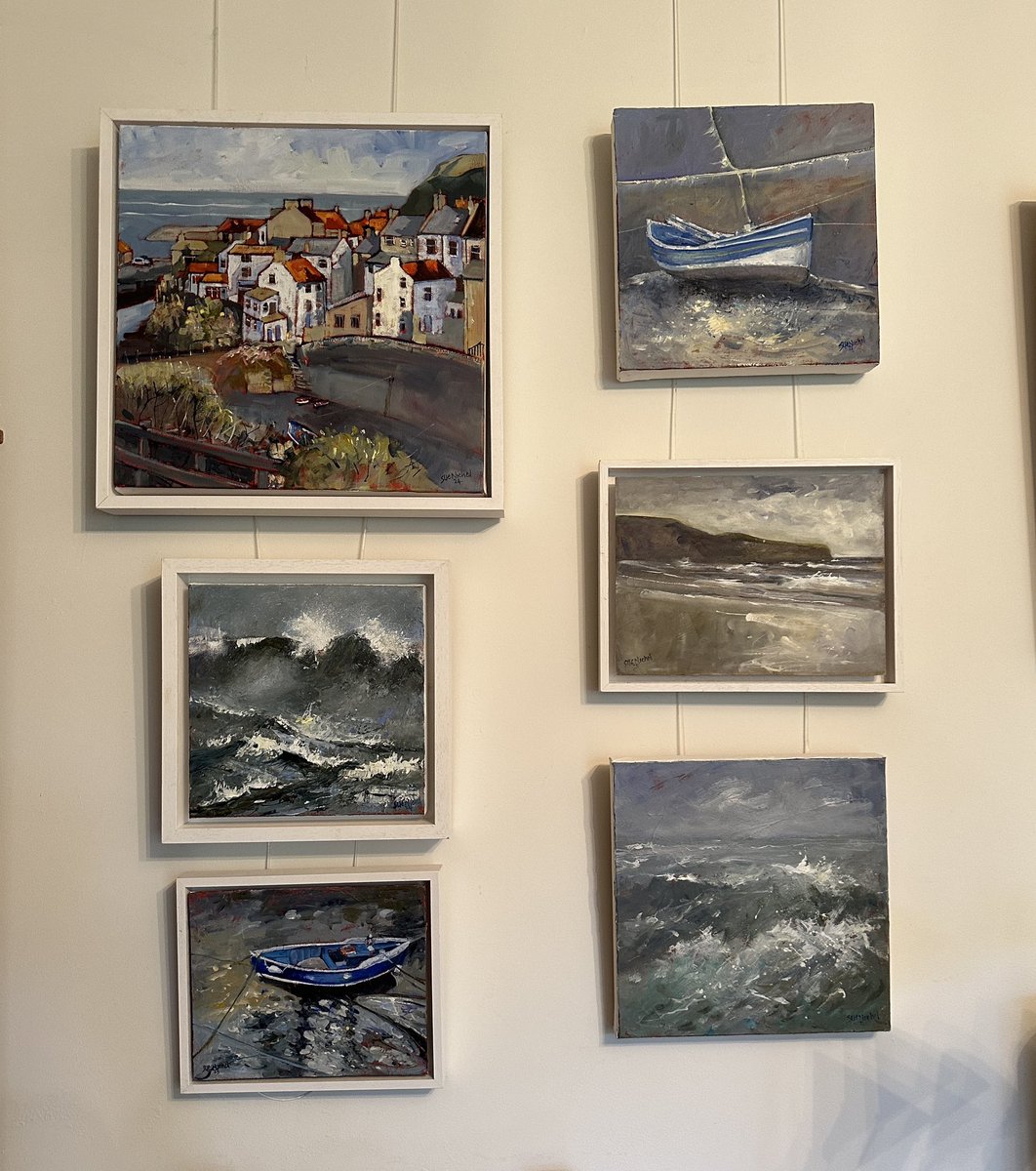 staithesartist's tweet photo. More #picturehanging for @openupsheffield Lots of tweaking to do but getting there. https://t.co/m1ssavag4z