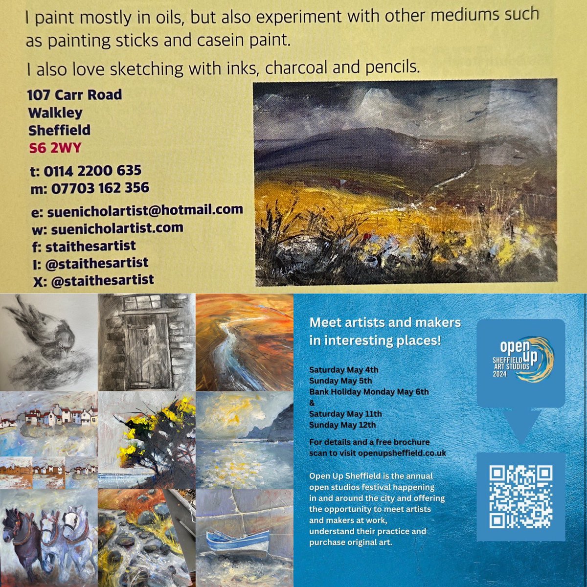 staithesartist's tweet photo. More #picturehanging for @openupsheffield Lots of tweaking to do but getting there. https://t.co/m1ssavag4z