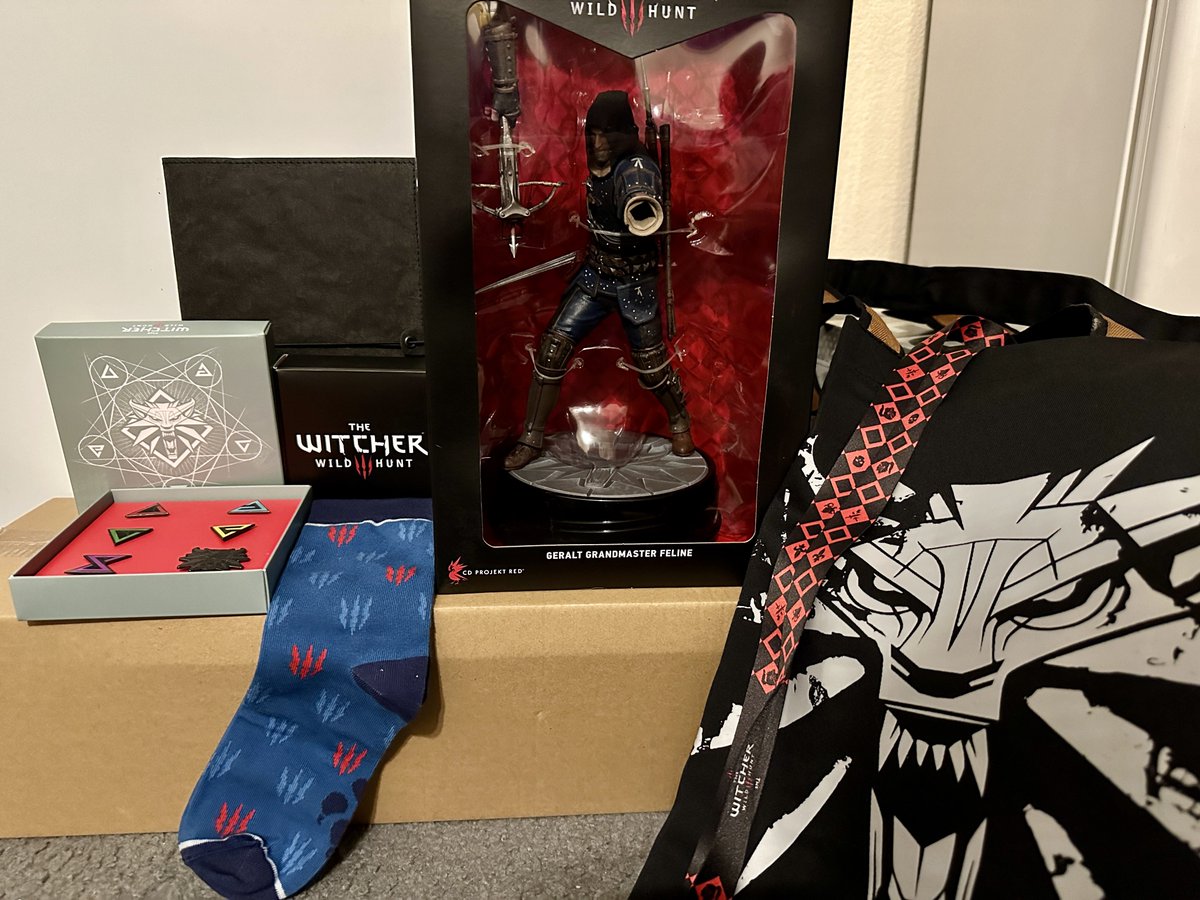 Just got this amazing swag bag from CD Projekt Red for participating in their fundraiser for Special Effect! You guys absolutely hooked it up! Thank you so much! ❤️😍🤩 
#CDProjektRed #CDPR #TheWitcher3 #SpecialEffect