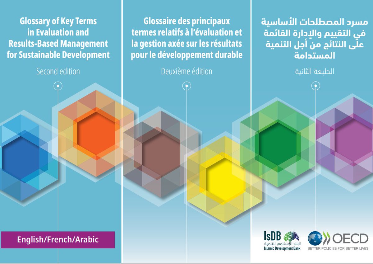 Save the date! Sunday 28 April @OECD & @isdb_group will launch our joint, trilingual (Arabic/Eng/ Fr) Glossary of Key Terms in #Evaluation and Results at ISDB's 50th Anniversary Jubilee celebration🎉

📻Stay tuned for details @evaluationafdb @unfpa_eval
@UNICEF_Egypt @UAEAid