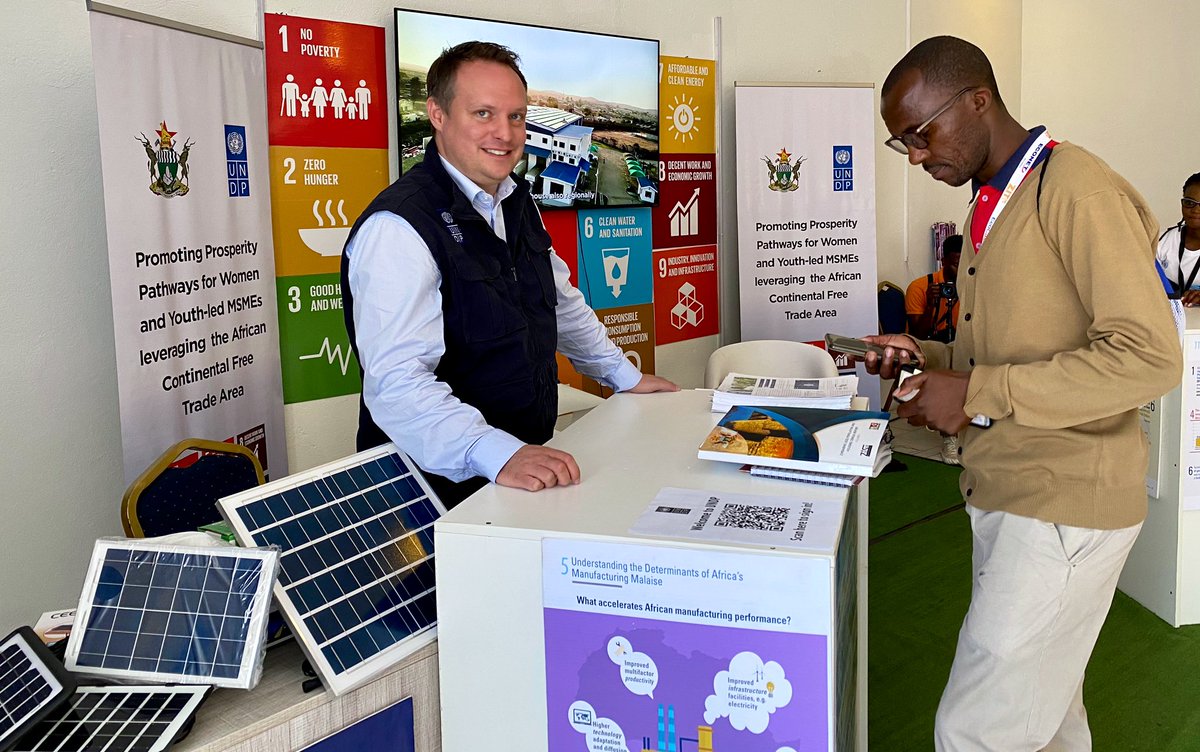 .@UNZimbabwe team is showcasing our support to Government of #Zimbabwe in areas of food & nutrition security, health, climate action & poverty reduction, gender equality, youth engagement, promotion of children’s rights, decent jobs & social protection. #ForPeopleForPlanet