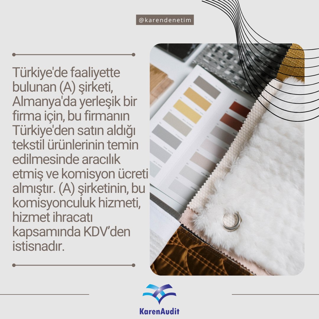 Tekstil Ürünü İhracatına Aracılık Komisyonunda KDV istisnası #tekstil #ihracat #aracılık #komisyon #KDV #KDVistisnası #vergi #çalışmahayatı #muhasebe #çalışan #işçi #işveren #işkanunu