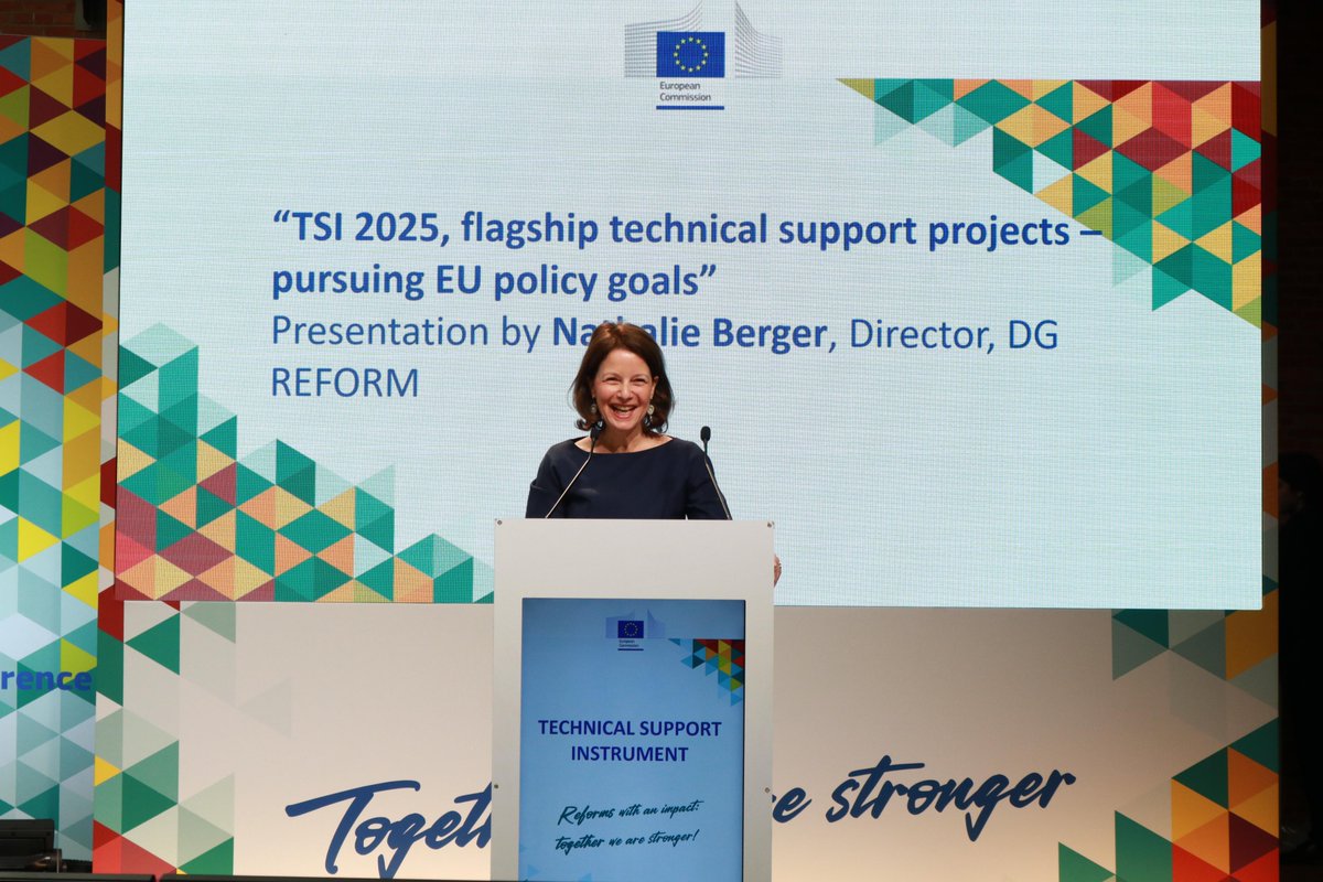 ✨@Nathaliedberger presents 'TSI 2025, flagship technical support projects – pursuing EU policy goals.' Join us for insights into the future of EU initiatives! 📌Watch it live 👉europa.eu/!QVTVM3 #TSI2025 #TSIConference