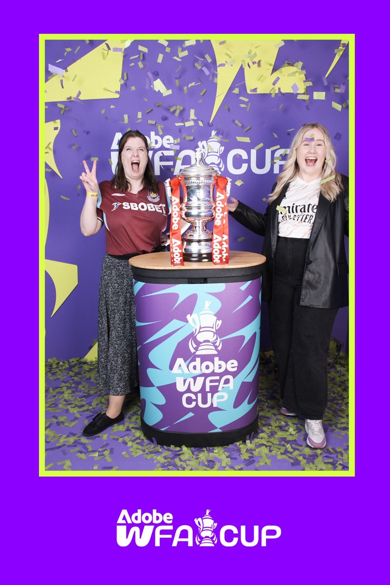Admin’s gotta jump in for a sneaky cup photo too 🎉 <a href="/AdobeWFACup/">Adobe Women's FA Cup</a>