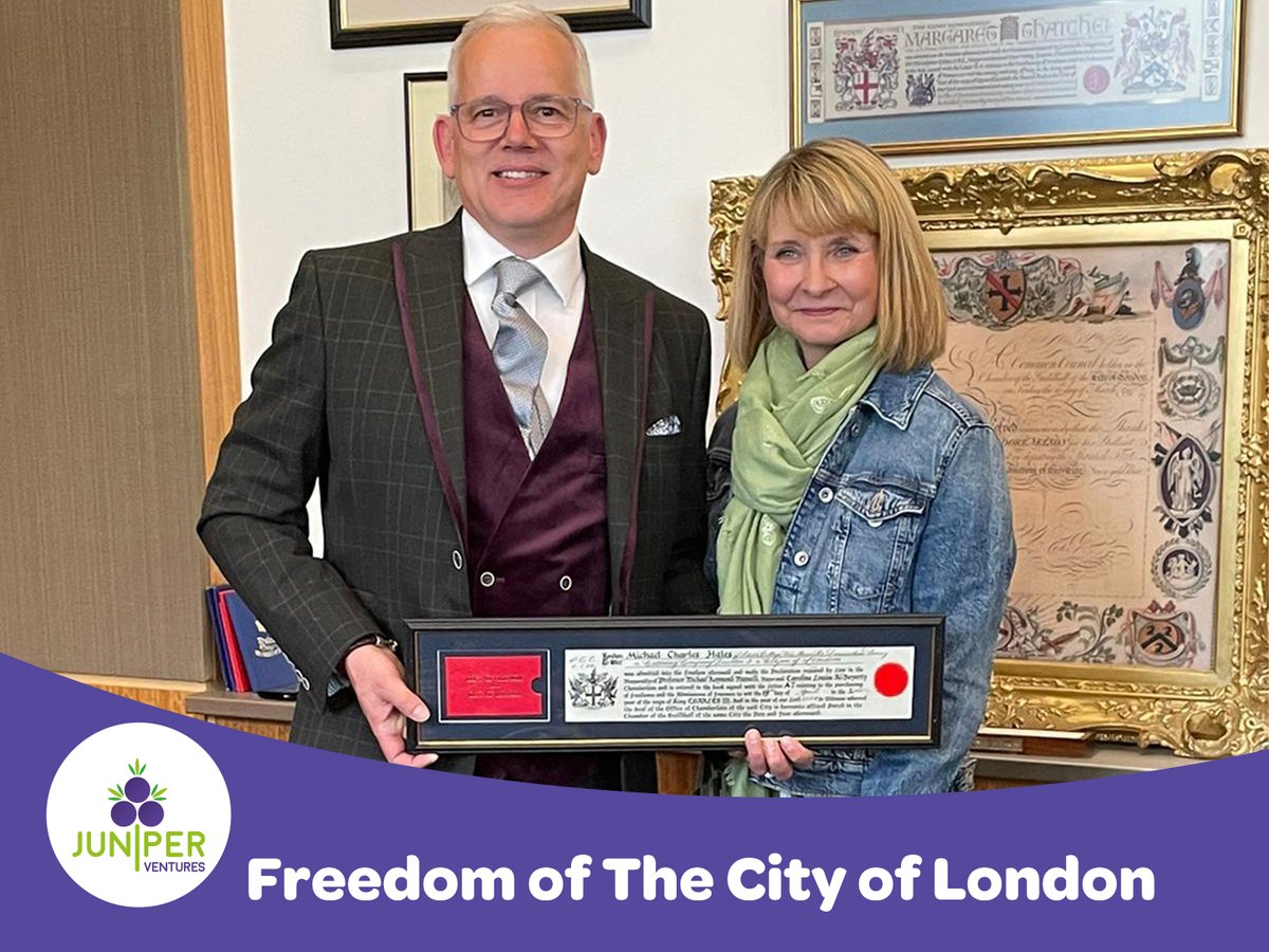 Very proud of our CEO, @MichaelCHales , awarded The Freedom of The City of London in recognition for his 35 years feeding school children—responsible for some 220 million meals served! Here he is with wife Kate and his freedom certificate. @NewhamLondon @LACA_UK @PSCMagazine