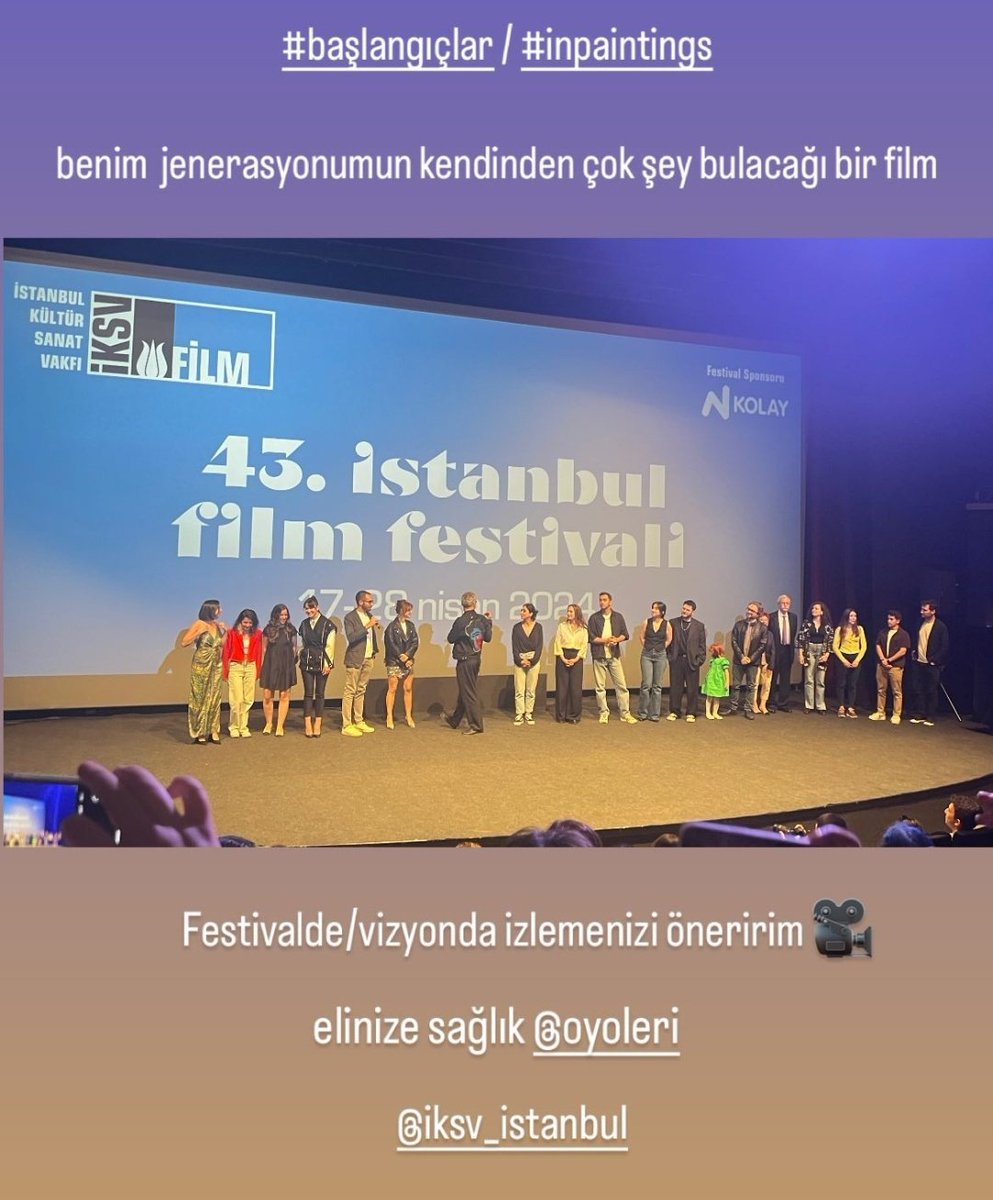 #Başlangıçlar filminin gösteriminden Ahsen Eroğlu 🤍⚡

43. İstanbul Film Festivali  💥
#Inpaintings ⚡

#ahseneroğlu 💫  #ozanyoleri #vigofilm