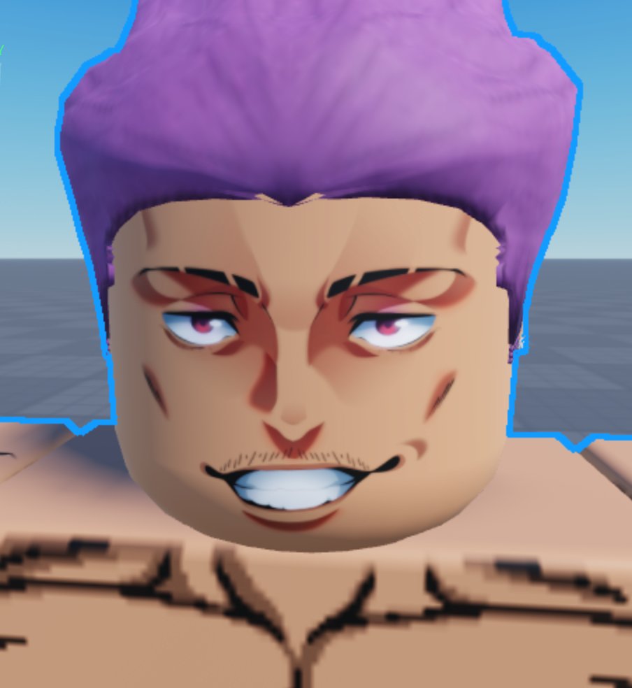 Bleebus2's tweet image. Made a face for Hakari from Jujutsu Kaisen   
 "I like gambling or something idk"   

#JujutsuKaisen #robloxart #robloxartist #roblox #RobloxArtCommissions