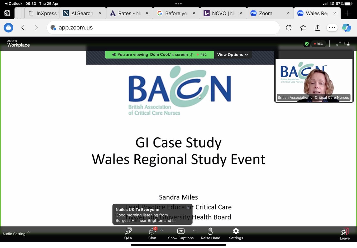 It is a busy week of learning for me. After 2 days at @RCNEdForum conference I am now at at @BACCNUK Wales Region GI Study day. Is anyone joining me? @jones3_sophie @NurseEdClaire