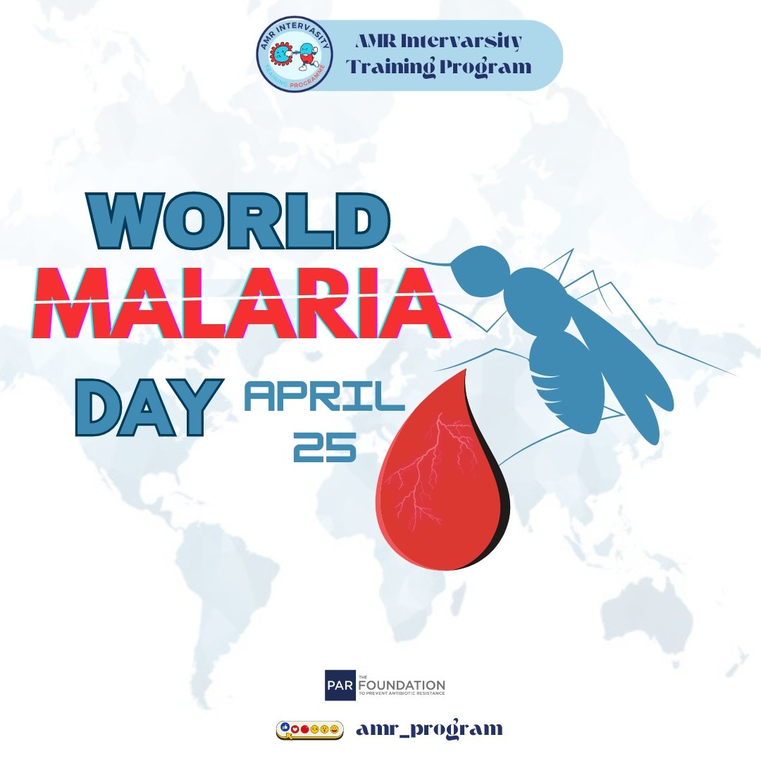 Let's join hands to combat #malaria. Ensure to use antimalarial drugs wisely to prevent the emergence of antimicrobial resistance. Together, we can #EndMalaria and preserve the effectiveness of life-saving treatments. #AMR #HealthForAll 🦟💊🌿