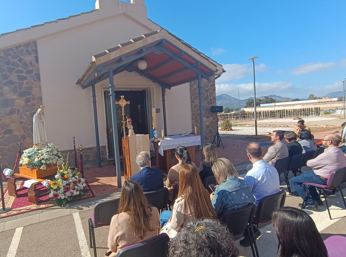 ✝️ ¡Día de júbilo y celebración para todos los miembros de la comunidad educativa de la @UCAM en #Cartagena 🙏🏼 La Virgen Peregrina de Fátima, que este mes de abril recorre distintos puntos de la Diócesis, visita hoy nuestro #campus