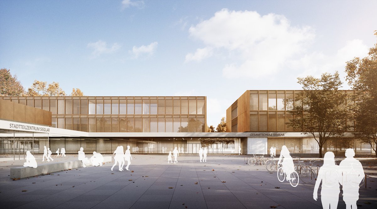 Gesamtschule Troisdorf - HAUSMANNARCHITEKTEN - 2018 #ArchVIZ #3d #education rdt.ac/e1904