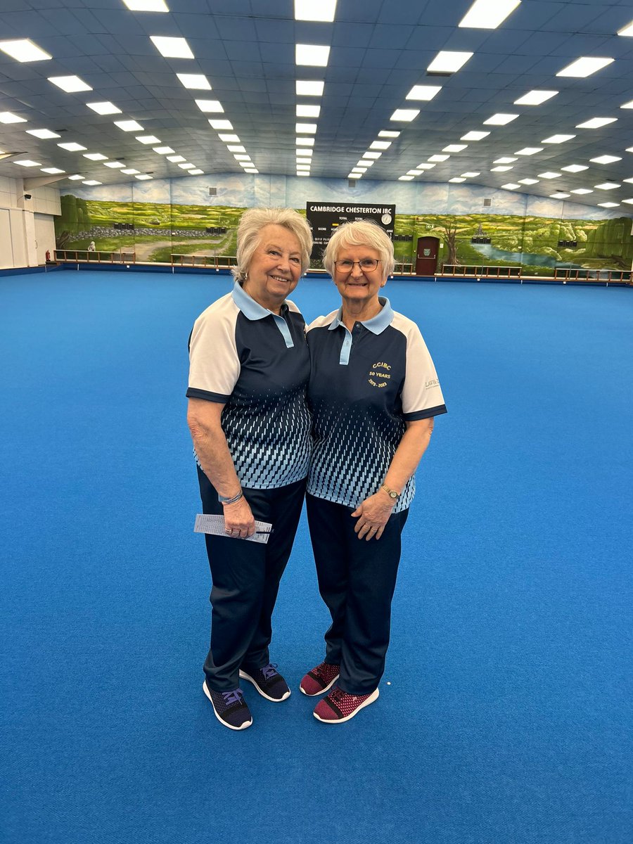 Congratulations to Heather Bell and Ann How on winning the over 50s Ladies Pairs #bowls #indoorbowls #welovebowls