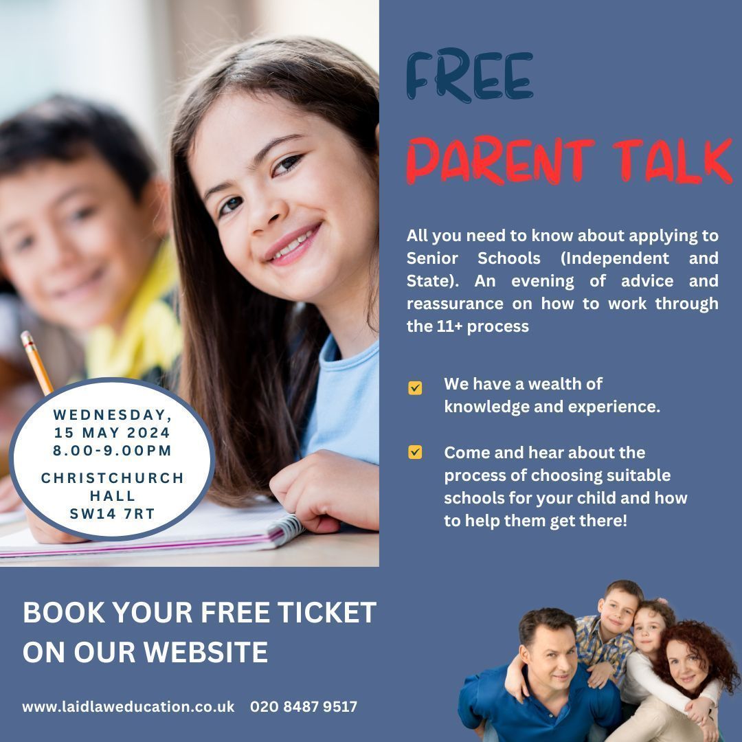 LaidlawEd's tweet photo. A new date for our very popular Parent Talk for your diary!

For more information and to book your free ticket https://t.co/ojwEwdTxGe 

#eastsheen #richmond #kew #mortlake #barnes #chiswick #SeniorSchool https://t.co/oKgI2NGTNW