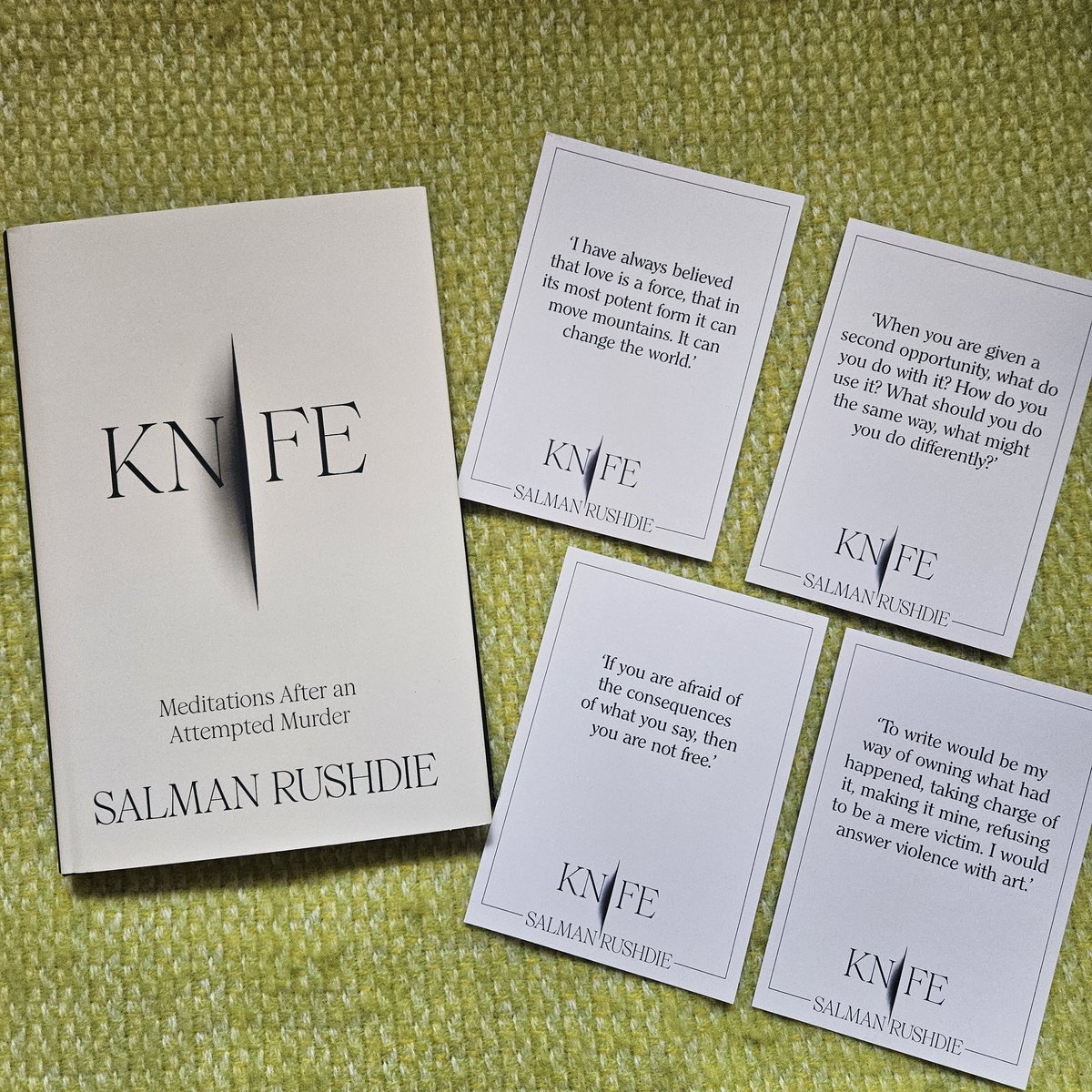 Hugely grateful to @vintagebooks for sending me a copy of Knife by Salman Rushdie It's sure to be a compelling meditation on a truly life changing event Out now