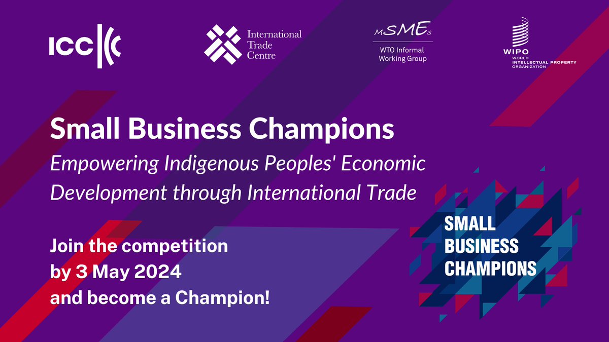 ⌛️ One more week until the deadline! If you empower Indigenous Peoples' economic development through international trade, you could become this year's #SmallBusinessChampion! Find out how to apply and what to include in your application ⬇️ bit.ly/SmallBusinessC…