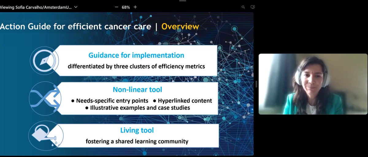 Speaking Now – Sofia Valente Cardoso Diaz & Niek Klazinga from University of Amsterdam presenting the Efficiency Metrics Implantation Playbook!