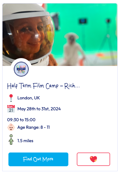 Our #halfterm #FilmCamp for Richmond and Fulham are up on @clubhubuk already. #Earlybird discount still available as well. Thank you #ClubHubMember