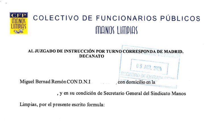 Resulta curioso que el 9 de abril se presentase la denuncia contra Begoña Gomez y el juzgado, habiendo pasado dos semanas, ya haya abierto diligencias. Quienes trabajamos en Madrid sabemos que suelen tardar bastantes meses. Ojalá lo hiciesen así siempre, por otro lado.