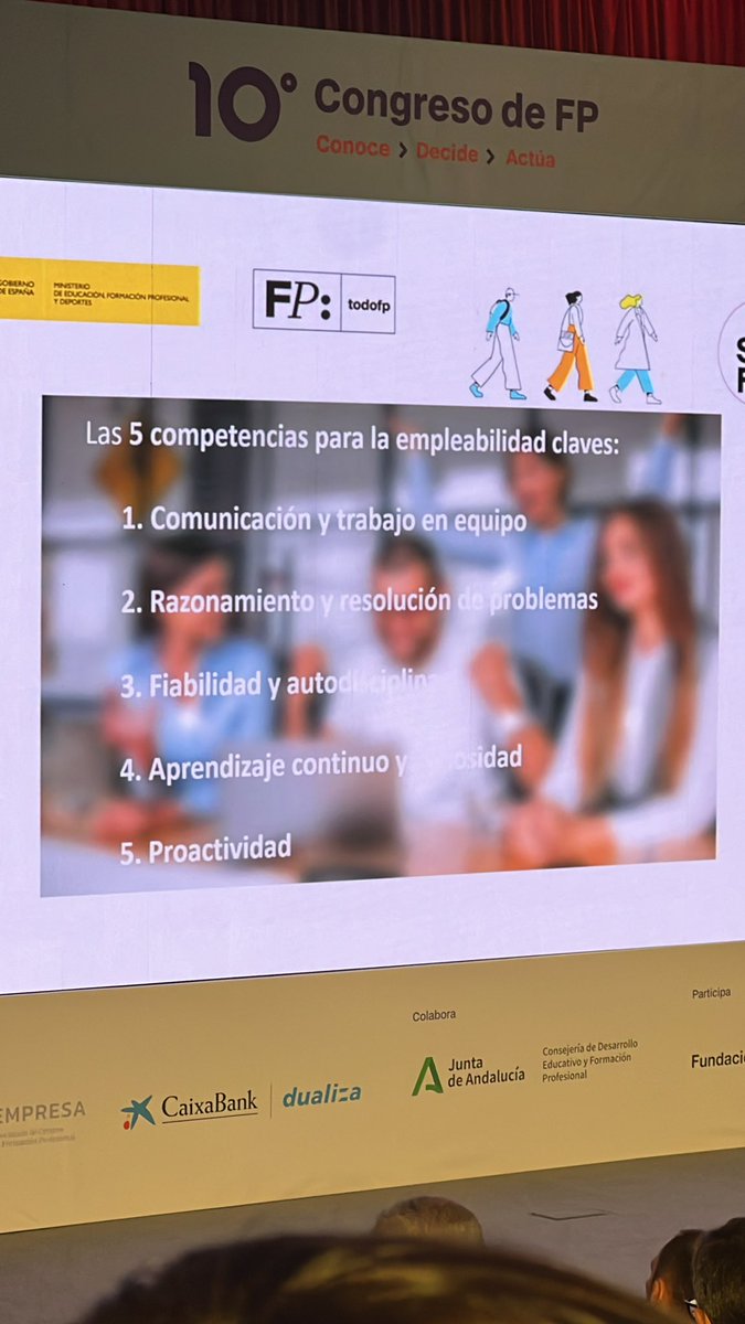Las cinco competencias para la empleabilidad claves #10CongresoFP #ConoceDecideActúa