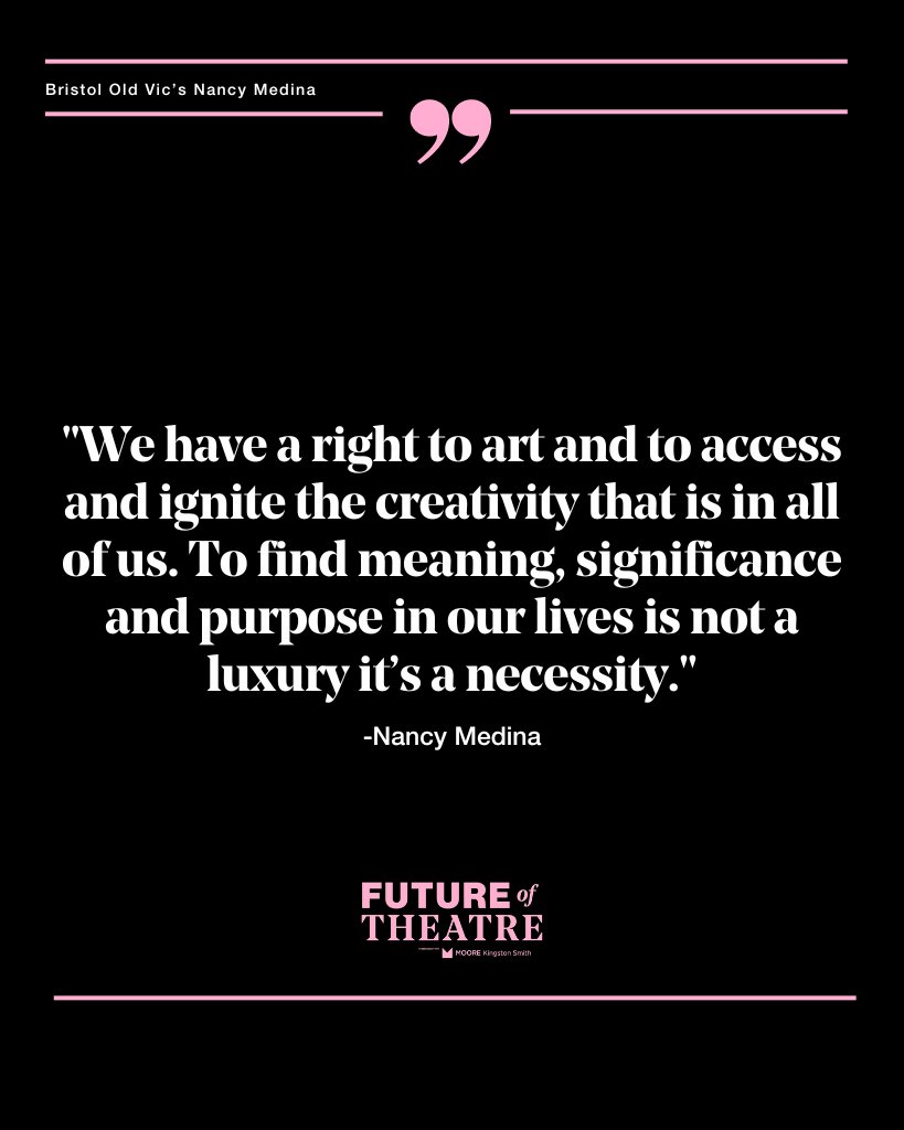 The #FutureOfTheatre conference begins with @BristolOldVic's Nancy Medina (@isthedirector) on the future of new writing.