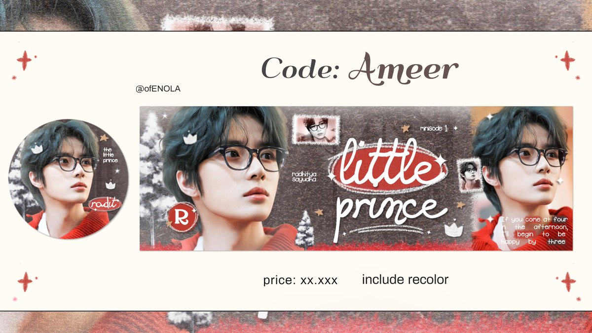 Boleh bantu repost? Terima kasih 💖

Hello! Enola mau open titipan katalog "Ameera/Ameer" dengan harga special 7.5k subsidi 50% dari kakak anon yang super baik. Untuk tnc menitip layout ini bisa teman-teman baca di postingan selanjutnya ya! 💖

#zonauang #zonajajan
