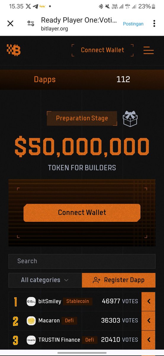 M_frm29's tweet photo. @BitlayerLabs 
#Airdrops 

BITLAYER Airdrop
Total Rewards $50.000.000

Link : https://t.co/lfAfUdzwc7
- Connect Wallet
- Vote Project
- After Voted > Invite Friends to Earn More
- Connect Twitter 
Done https://t.co/6Mvk7feMK6