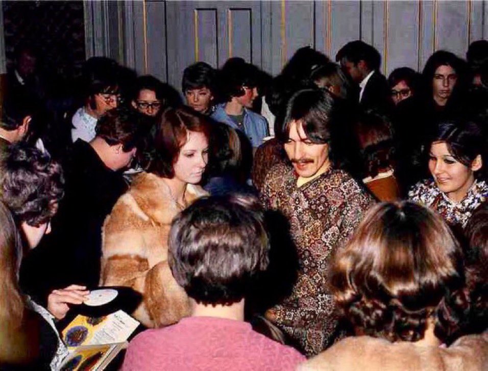 December 1967, at The London Film and Art Theatre screening of Magical Mystery Tour #TheBeatles #MagicalMysteryTour #sixties #1960s #beatleslondon