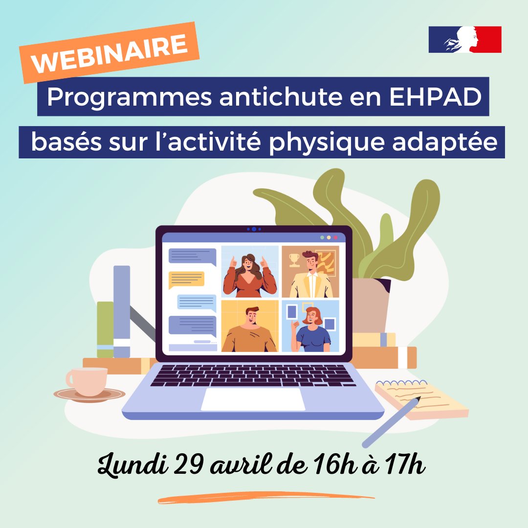 ARS_NAquit's tweet photo. #Webinaire 🖥 | L’@ARS_Naquit propose un webinaire dans le cade de son 2ème appel à candidatures "Programmes #antichute en #EHPAD basés sur l’activité physique adaptée (APA)" 👉 Lundi 29 avril de 16h à 17h ⤵
👀 Assistez au webinaire via le lien : https://t.co/1m5lj9yoya https://t.co/EX9NRxKV6Q