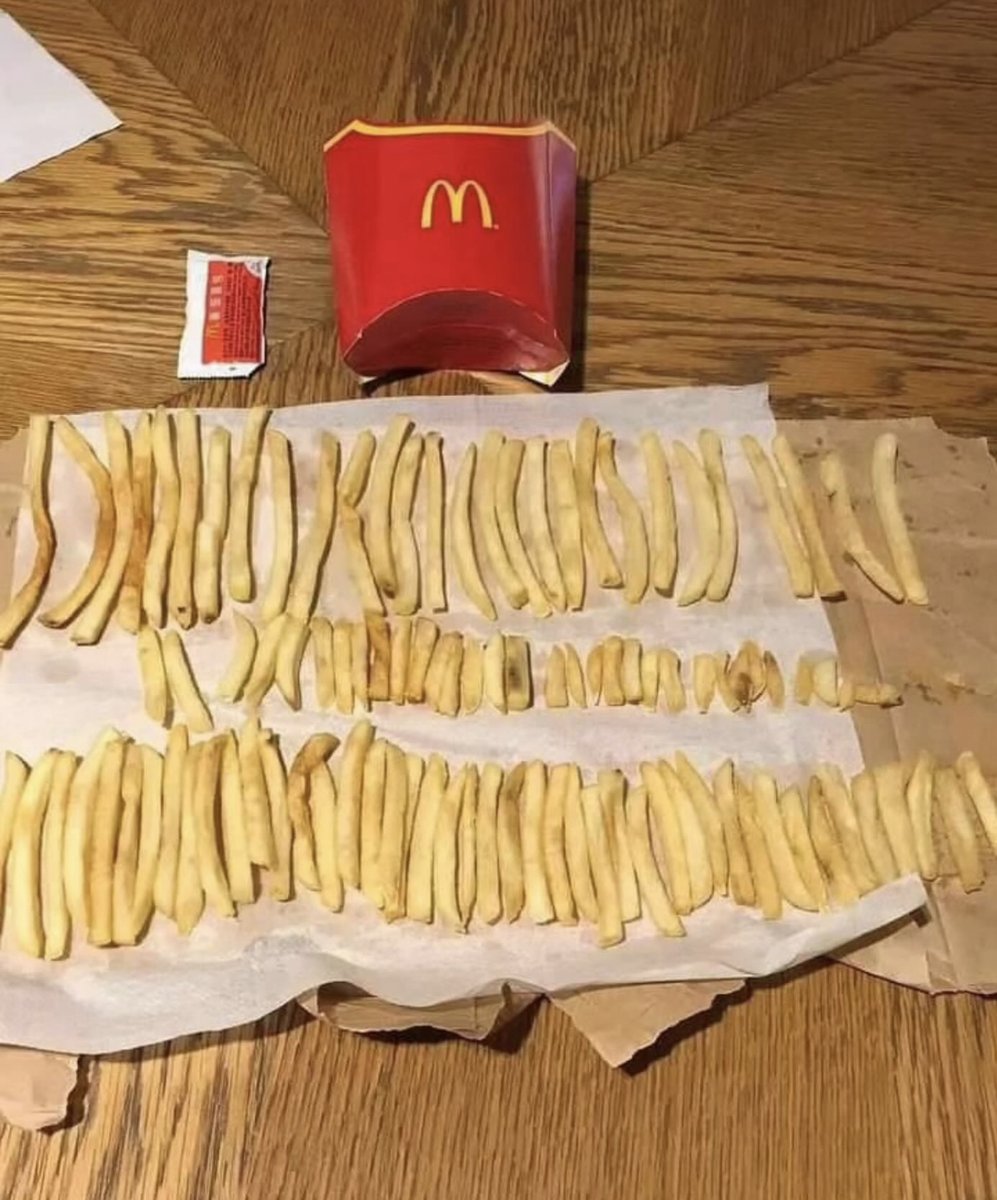 this is how many french fries i got