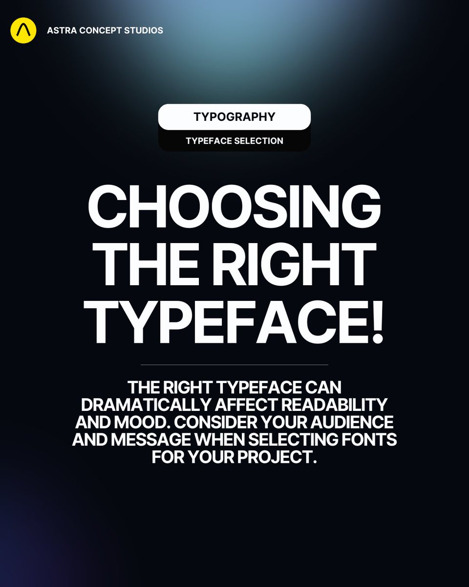 astraconcept's tweet image. Unlock the power of fonts: Master the art of selecting the perfect typeface for every design project! 🔓✨ #TypographyTips #DesignBasics #FontMagic
