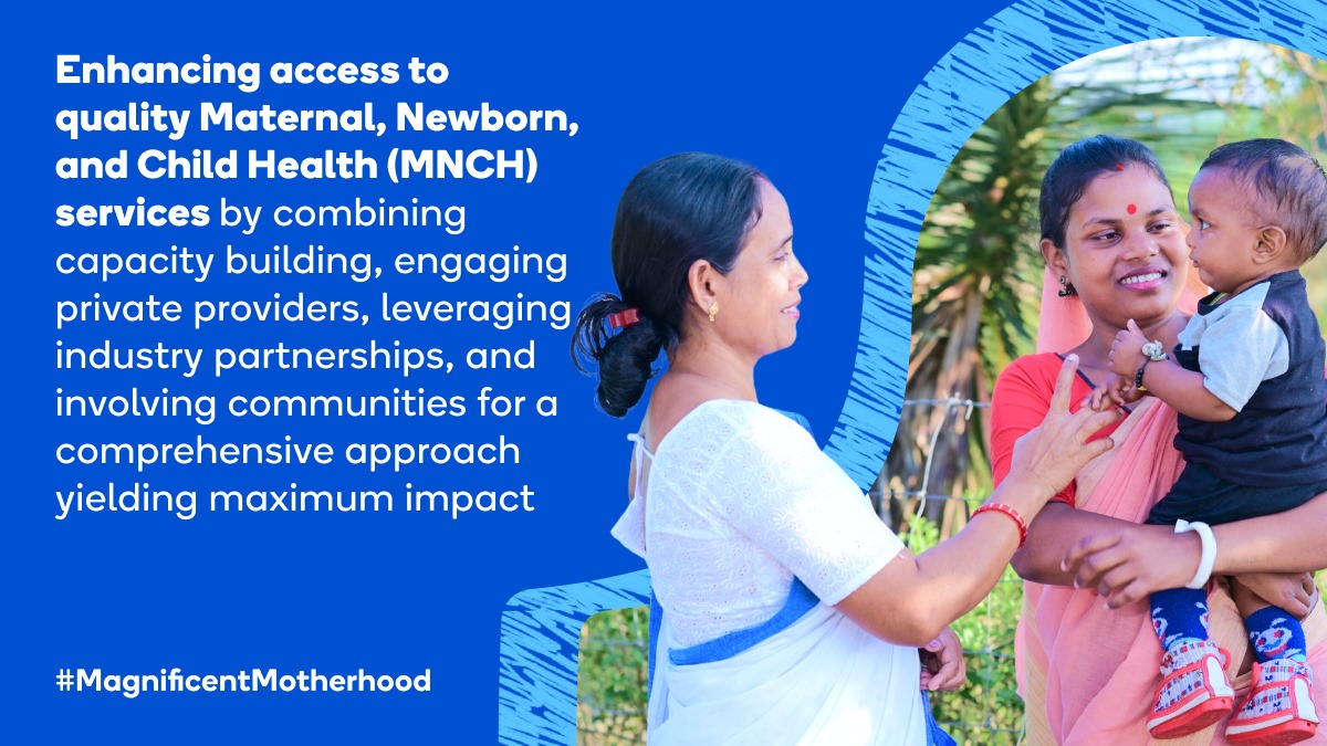 Prioritizing #SafeMotherhood by providing quality #ANC care with @USAID_Saksham in Assam, Chhattisgarh, and Odisha.
