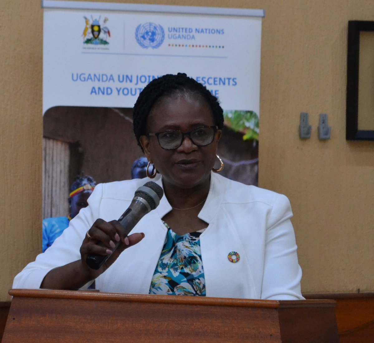 Speaking on behalf of @UNinUganda, @UNFPAUganda Representative @GiftMalunga3 reaffirmed commitment to achievement of the shared vision of the Uganda @UN Joint Programme on Adolescents & Youth that aims to empower adolescents & youth to realise their full potential. @SusanNamondo