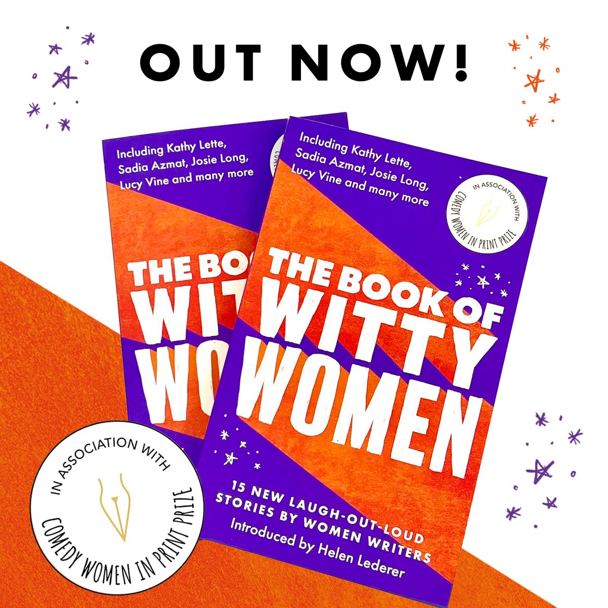 💜HAPPY PUBLICATION DAY🧡 Huge congratulations to all the contributors of this fantastic anthology! It is amazing that we have been able to champion Comedy Women in Print 🦾📚 So if you fancy a good laugh, give these short stories a go🤣🫶