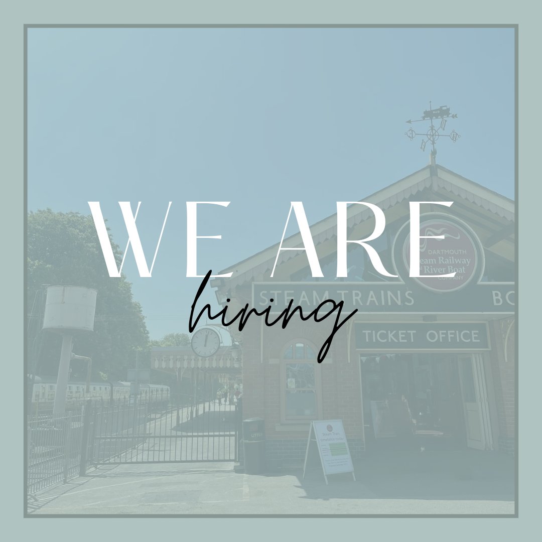 📢 Job Vacancy ~ Front of House 📢 We are looking for someone who has great communication skills to greet our Customers and confidently discuss their trip with us. Available days: Saturday, Sunday and Monday. Please apply by email: cafe@dsrrb.co.uk #NewJob #Paignton