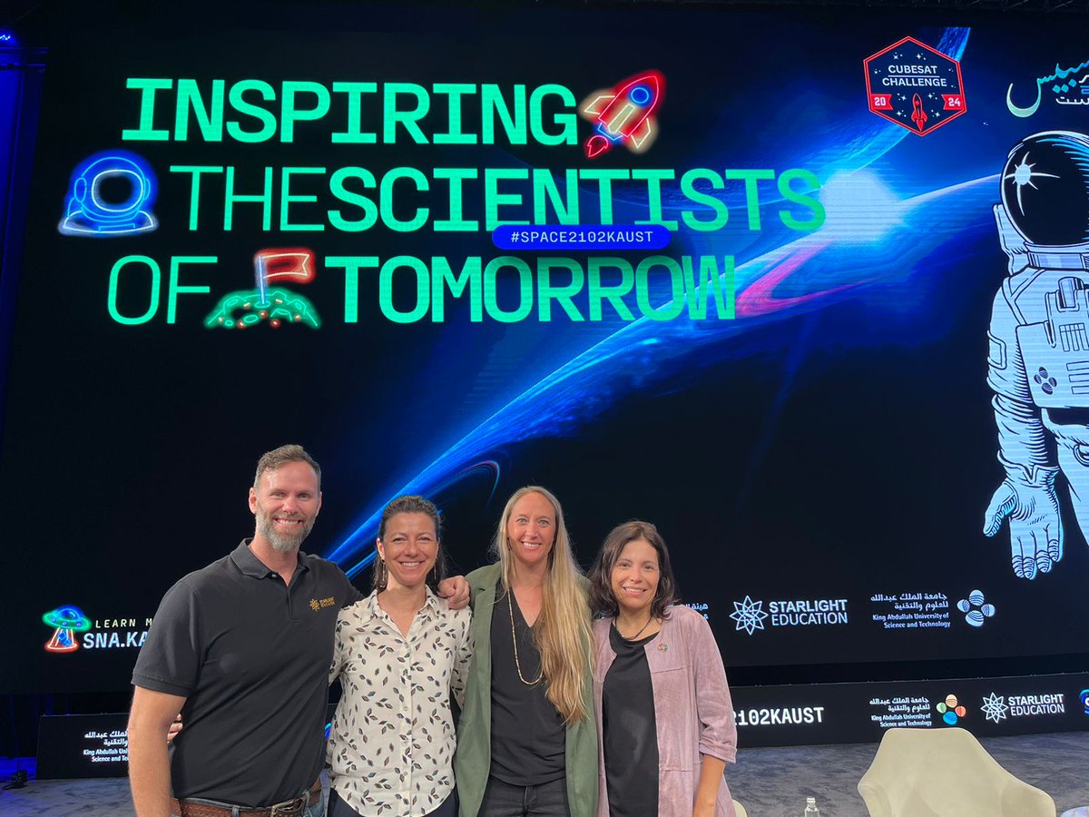 Congratulations to our @RSRC_KAUST Rock Stars for inspiring more than 160 KSA middle and high-school students on how to connect space-related technology to save coral reefs!🥳 @peixotors #space2102KAUST