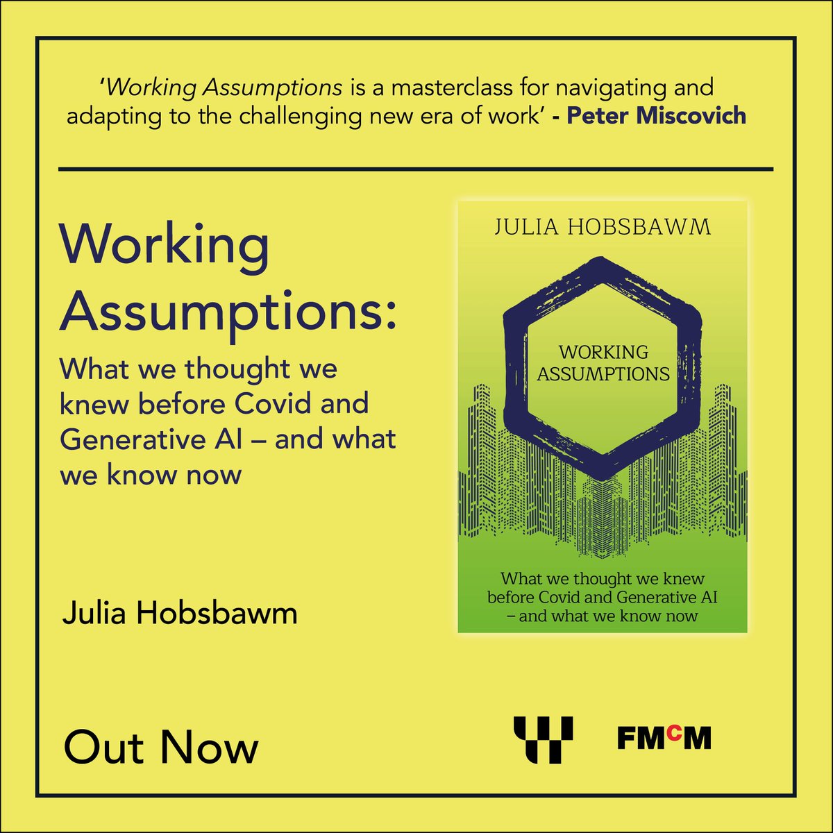 Congratulations to @juliahobsbawm on the publication day for #WorkingAssumptions! “Super timely & full of thought-provoking ideas from politics to popular culture & business' – Giles Gibbons Published by @wearewhitefox. Buy your copy now: amazon.co.uk/Working-Assump…