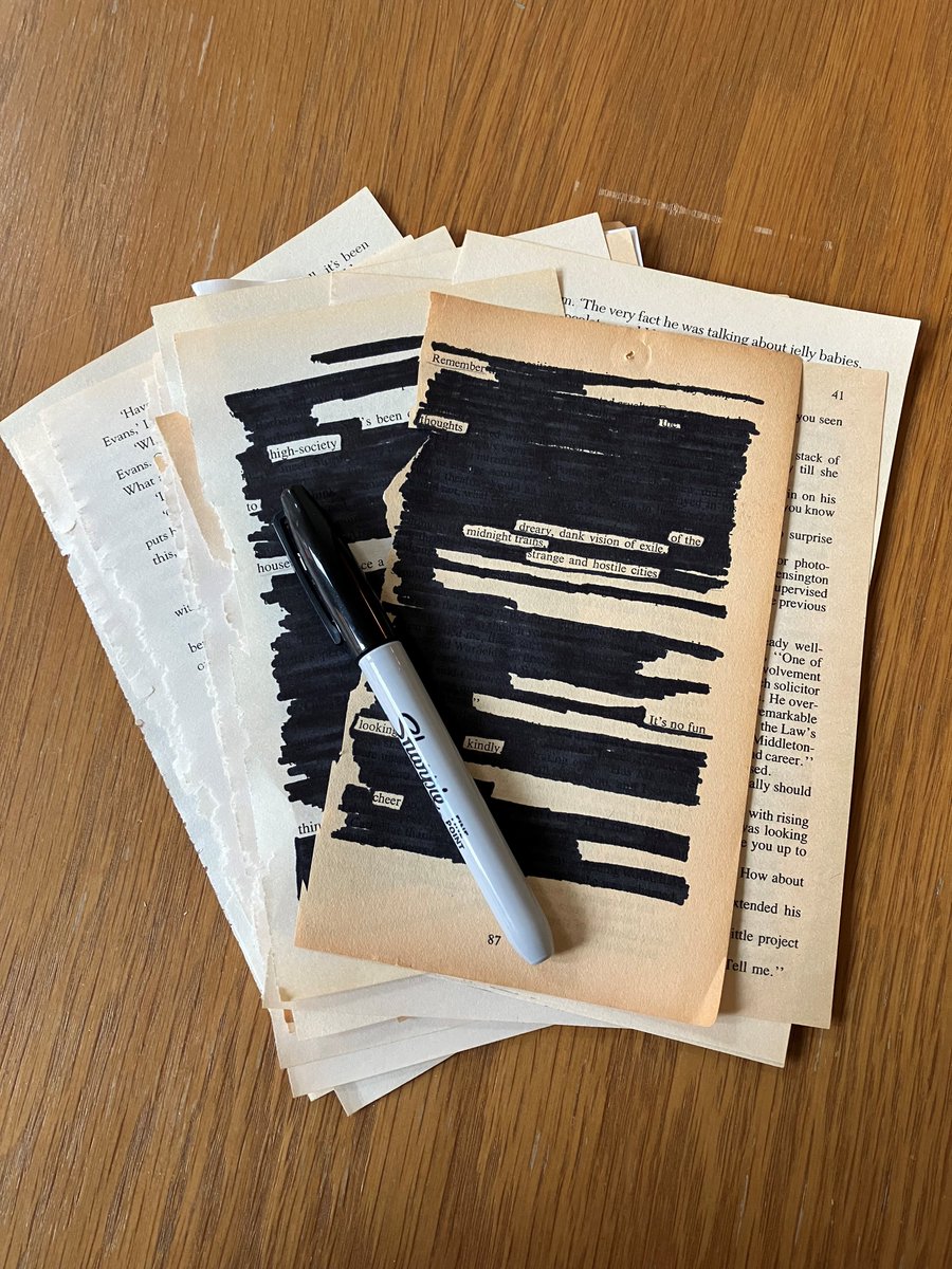 Looking for something to do between bouts of Easter Term revision? We've set up a blackout poetry station in the Library foyer. Please feel free to share your creations on the display board!