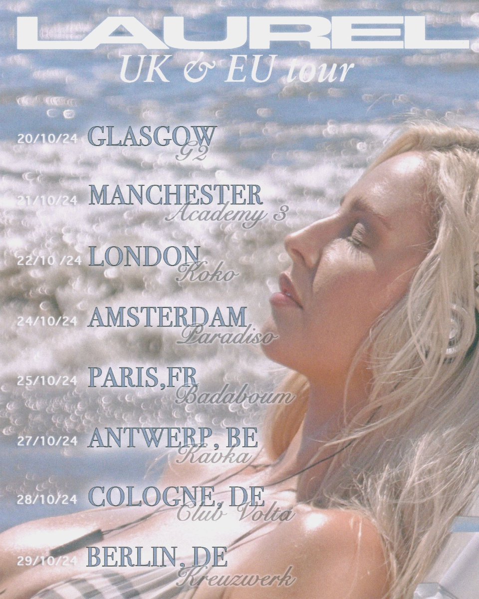 CRAZY NEWS!!!! I AM COMING ON TOUR IN UK &amp; EUROPE !!!!! pre order palpitations from my store by 00.00 may 1st to get exclusive pre-sale access to tickets ! Pre sale 10am Monday 1st may &amp;&amp;&amp; general sale Friday 3rd may ! SO EXCITE 🫣🕊️🌊🌅🌅🌅 see u soon? - laurel.ochre.store