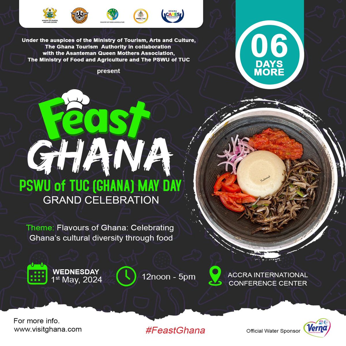 Six (6) days to go.. 'Abobi tadi' is basically ground pepper, onion, tomatoes, sea salt and topped with pan roasted abobi (anchovies) and eaten with Akple. Countdown to the grand celebration of Feast Ghana continues..Come one, come all.. #tasteghana #flavor 📷 : @Foodstoriesgh