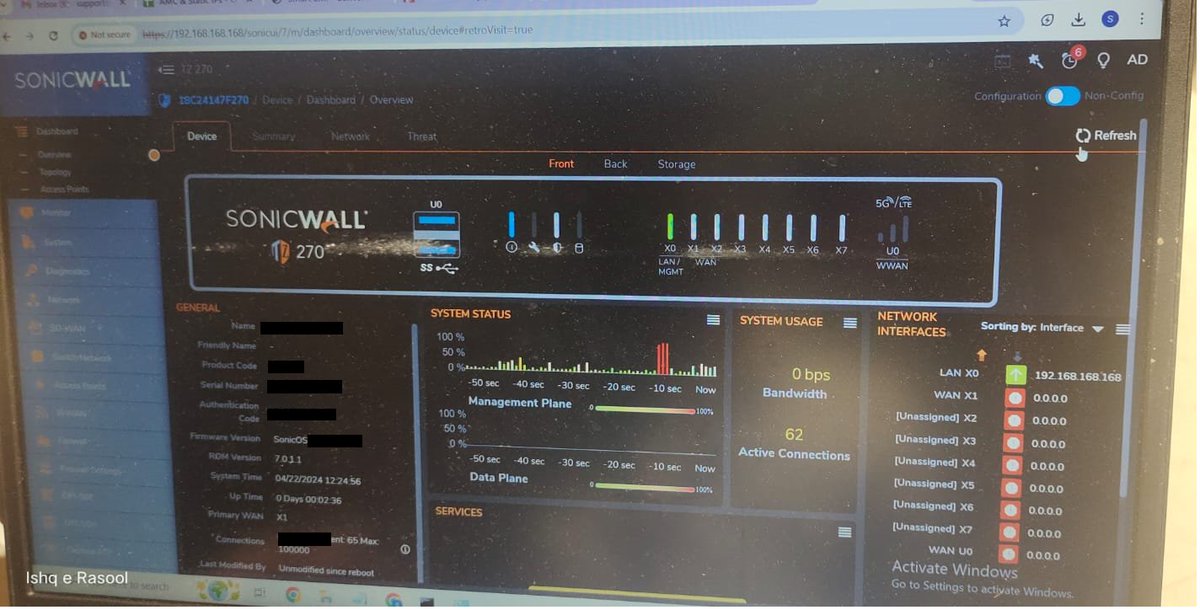 We've successfully installed the SonicWall 270 at our client's site, enhancing their security measures. Ready to safeguard your network? Reach out to learn more! @SonaNetworks @sonicwall #SonicWall270 #NetworkSecurity #CyberProtection  #networking #ITSecurity #CyberSecurity
