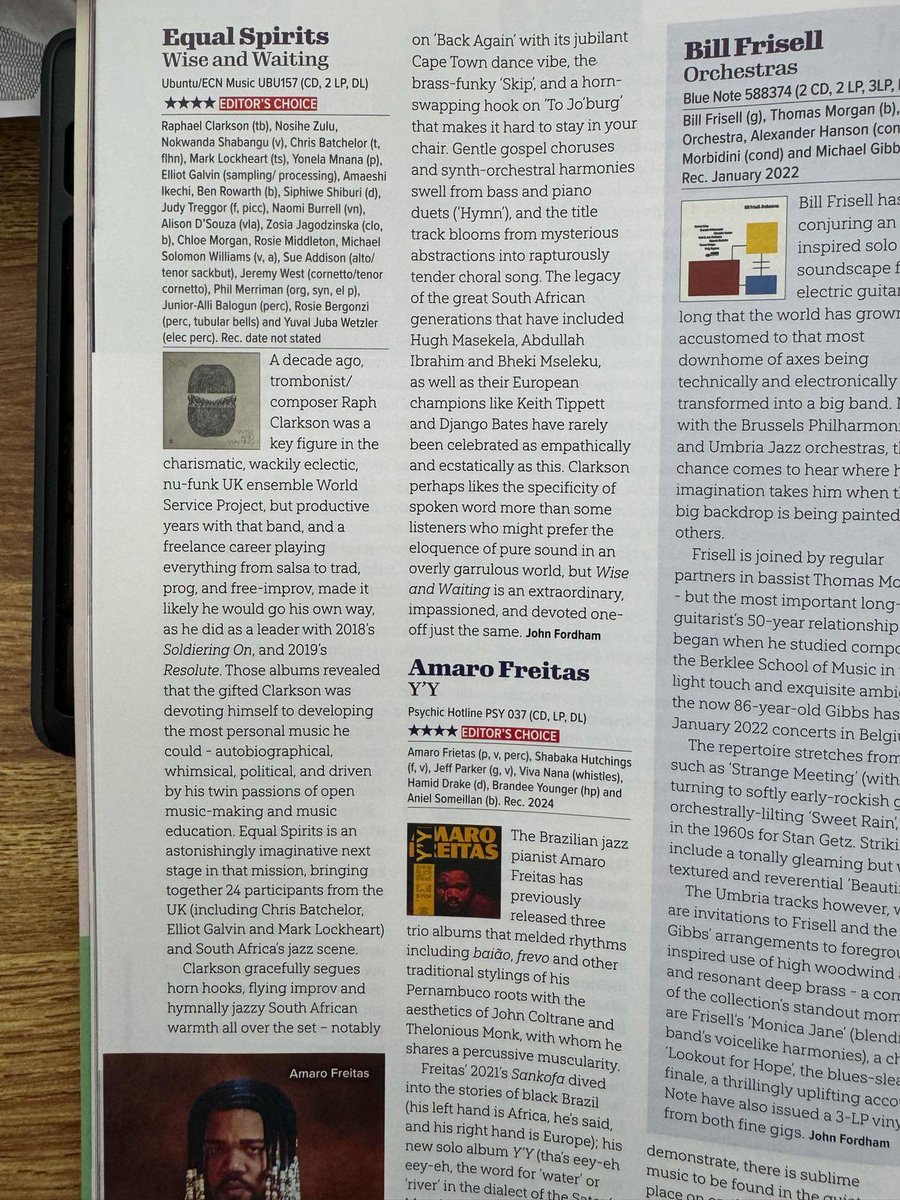 We are blown away by this 4* from legendary UK jazz writer John Fordham in @Jazzwise mag . Our full album is out tomorrow on @UbuntuMusicJazz - do check it out !! ‘Wise and Waiting is an extraordinary, impassioned, and devoted once-off’ ❤️🎵🎶🇿🇦☀️🥳